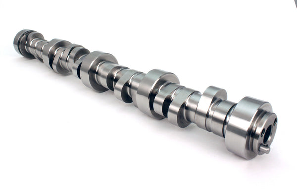 A Chrome BTR Camshaft on a white background