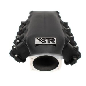 Matte black engine casing BTR with eight exhausts