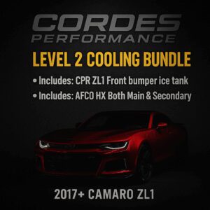 Cordes Performance Level 2 Cooling Bundle for 2017+ Camaro ZL1 with CPR ZL1 front bumper and AFCO heat exchangers.